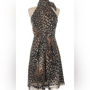 Tina Trunk Sleeveless Animal Print Halter Dress Madam Blanche Dress